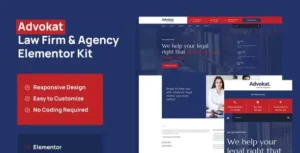 Advokat - Law Firm & Agency Elementor Template Kit