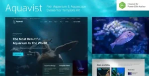 Aquavist – Fish Aquarium & Aquascape Elementor Template Kit