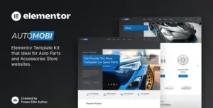 Automobi – Auto Parts Store & Accessories Elementor Template Kit