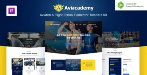 Aviacademy – Aviation & Flight School Elementor Template Kit