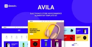 Avila - Electronic WooCommerce Elementor Template Kit