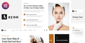 Ayoo - Beauty Salon Services Elementor Template Kits