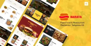 Barata - Fast Food & Burger Elementor Template Kit