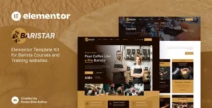 Baristar – Barista Courses & Training Elementor Template Kit