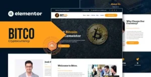 Bitco - Bitcoin & Cryptocurrency Elementor Template Kit