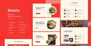 Bresto Restaurant & Cafe Food Elementor Template Kit