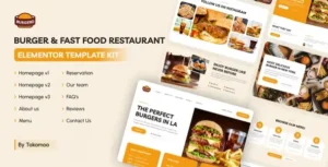 Burgero Burger & Fast Food Restaurant Elementor Template Kit