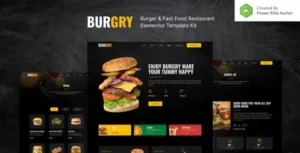 Burgry – Burger & Fast Food Restaurant Elementor Template Kit