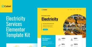 Cabel - Electricity Services Elementor Template Kit