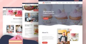 Cakecrumbs - Bakery Elementor Template kit