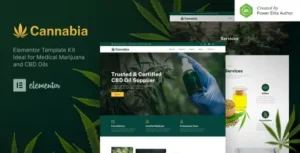 Cannabia – Medical Marijuana & CBD Oil Elementor Template Kit