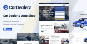 CarDealerz - Auto Dealer & Auto Shop Website Elementor Template Kit