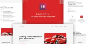 Carrentx - Car Rental Elementor Template Kit