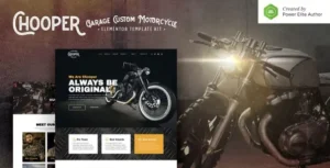 Chooper – Custom Motorcycle Garage Elementor Template Kit