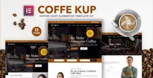 CoffeeKup – Cafe & Coffee Shop Elementor Template Kit