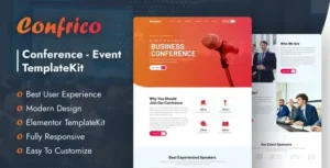 Confrico - Event & Conference Elementor Template Kit