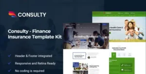 Consulty - Finance Consulting Elementor Template Kit