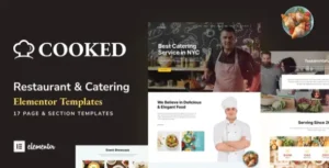 Cooked - Catering & Restaurant Website Elementor Template Kit