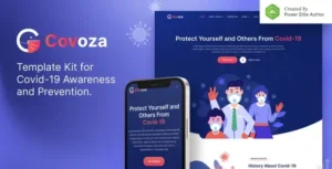 Covoza – Covid-19 Awareness & Prevention Elementor Template Kit