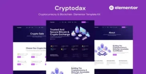 Cryptodax - Cryptocurrency & Blockchain Elementor Template Kit