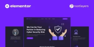 Cybertech - Cyber Security Elementor Pro Full Site Template Kit