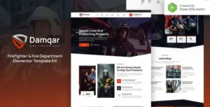 Damqar – Firefighter & Fire Department Elementor Template Kit