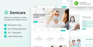 Dentcare – Dentist & Dental Clinic Elementor Template Kit