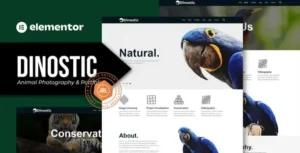 Dinostic - Animal Photography & Portfolio Elementor Template Kit