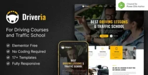 Driveria – Driving Course & Traffic School Elementor Template Kit