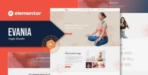 Evania - Yoga Studio Elementor Template Kit