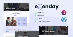 Evenday - Event Management & Expo Orgaziner Elementor Template Kit