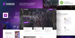 Evenizer – Event Planner & Organizer Elementor Template Kit