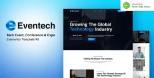 Eventech – Tech Event Conference & Expo Elementor Template Kit