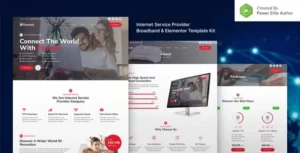 Evernet – Broadband & Internet Service Provider Elementor Template Kit