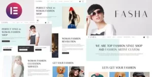 Fasha - Woman Fashion & Shop eCommerce Elementor Template Kit