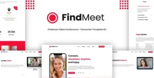 Findmeet - Video Conference Elementor Template Kit