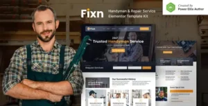 Fixn – Handyman & Repair Service Elementor Template Kit