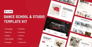 Flaire Dance School & Studio Elementor Template Kit