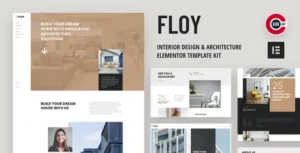 Floy - Interior Design & Architecture Elementor template kit