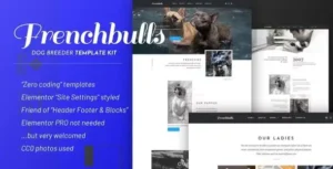 Frenchbulls - Dog Breeder Elementor Template Kit