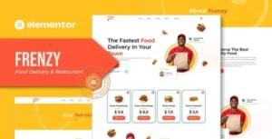 Frenzy - Food Delivery & Restaurant Elementor Template Kit