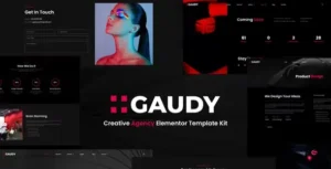 Gaudy – Dark Digital Agency Elementor Template Kit