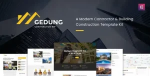 Gedung- Contractor & Building Construction Elementor Template Kit