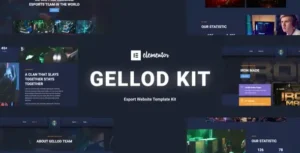 Gellod - Esport Gaming Elementor Template Kit