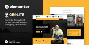 Geolite – Land Surveying & Digital Mapping Elementor Template Kit