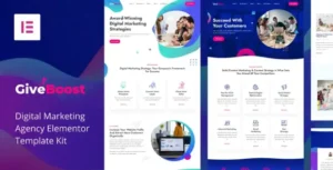 Give Boost - Digital Marketing Agency Elementor Template Kit