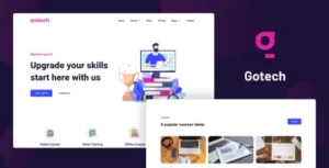 Gotech - Online Course Elementor Template Kit