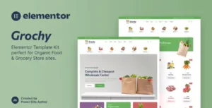 Grochy – Organic Food & Grocery Store Elementor Template Kit