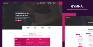 Gymna - Fitness & Gym Elementor Template Kit