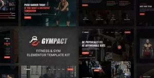 Gympact - Fitness & Gym Elementor Template Kit